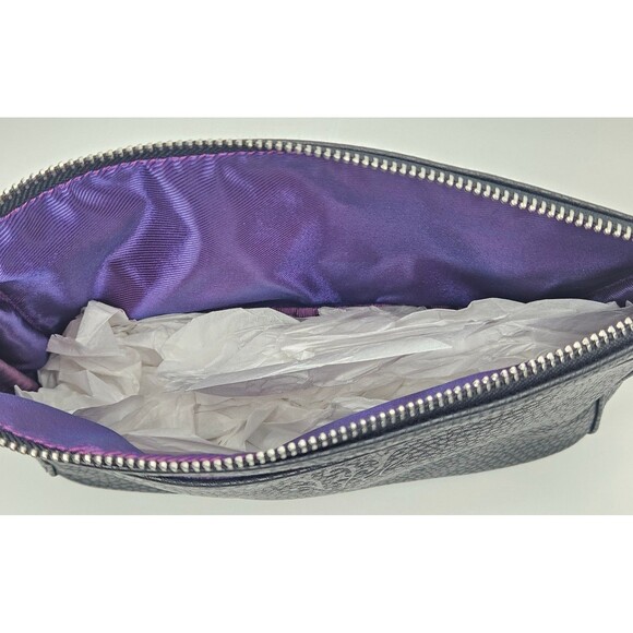 New Younique Multi Pocket Black Cosmetic Bag #1 Purple Lining - Picture 4 of 7